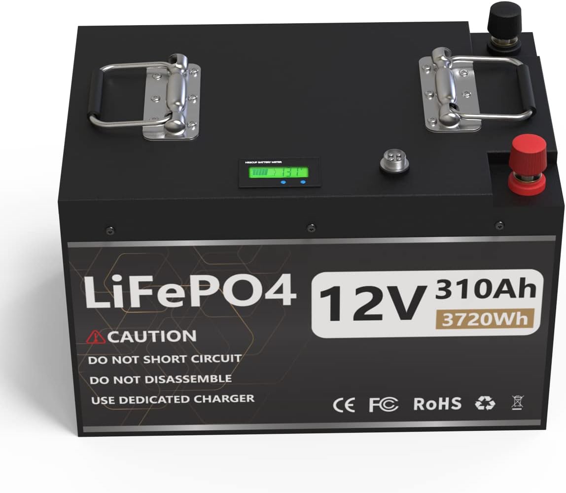 12V 100Ah LiFePO4 Battery Built-in 100A BMS Deep Cycle Lithium Battery for Marine, RV, Backup Power, Home Energy Storage, Outdoor Camping Power Support