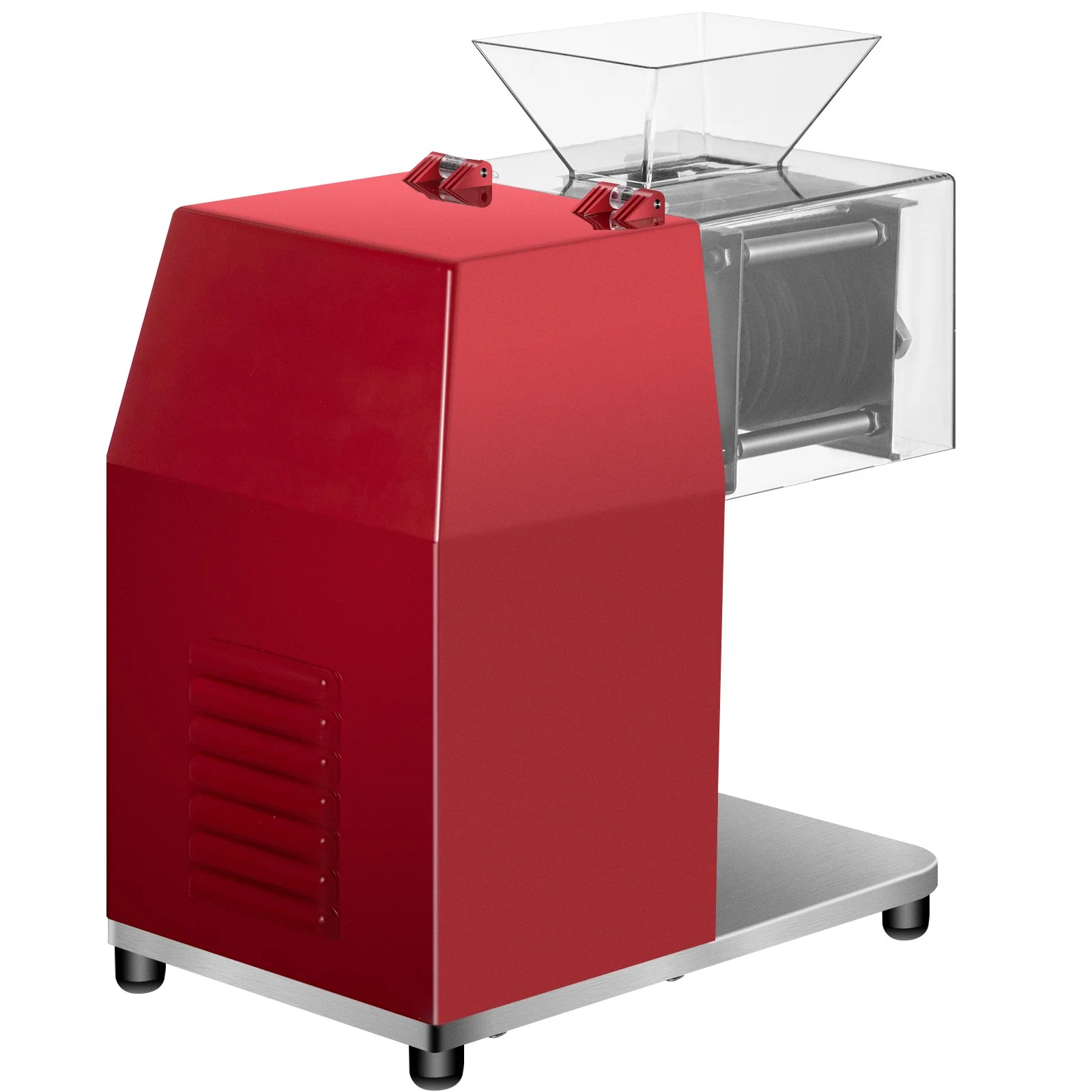 VEVOR 850W Commercial Meat Cutter, 551 Lbs/H Capacity with 3.5mm Blade, Electric Stainless Steel Food Cutter for Lamb, Beef, Chicken - Ideal for Kitchens & Supermarkets, Red