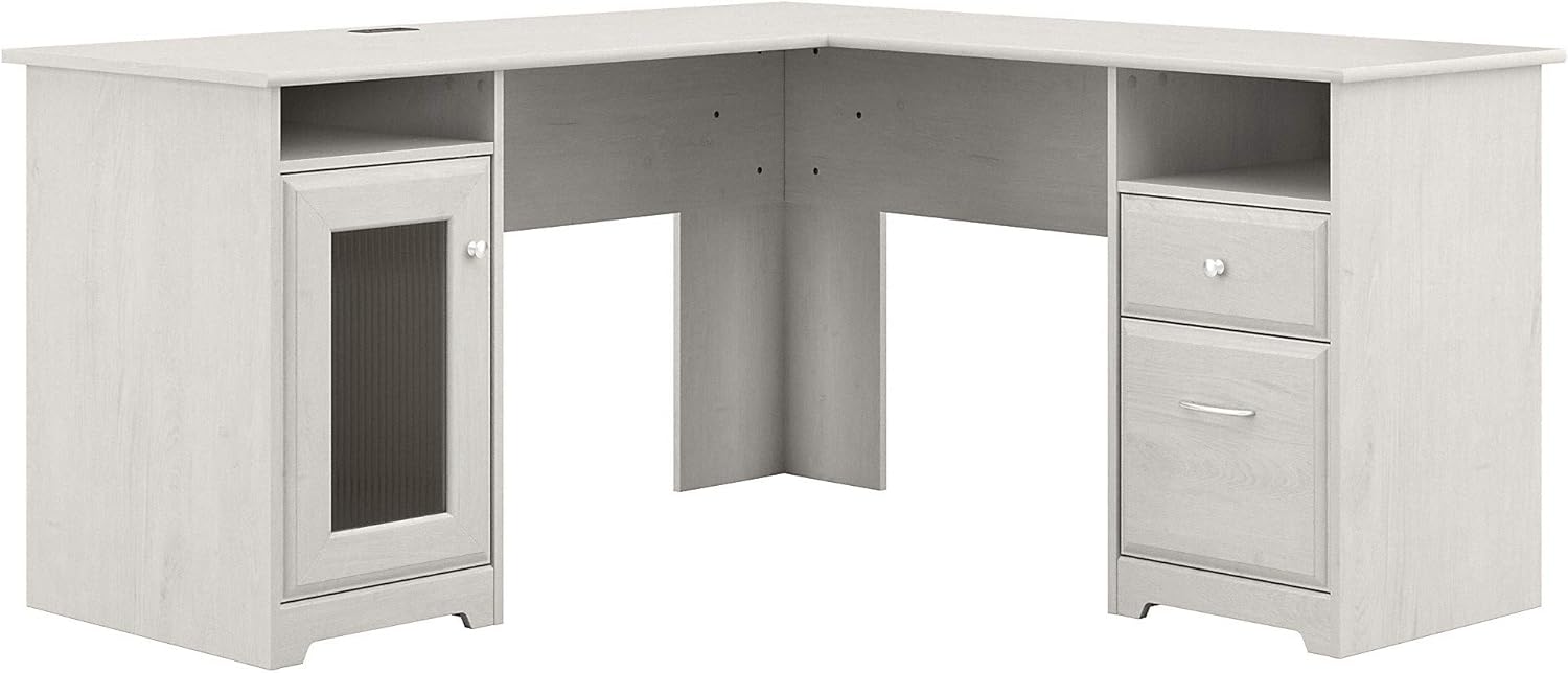 Bush Furniture Cabot L Shaped Computer Desk, Heather Gray