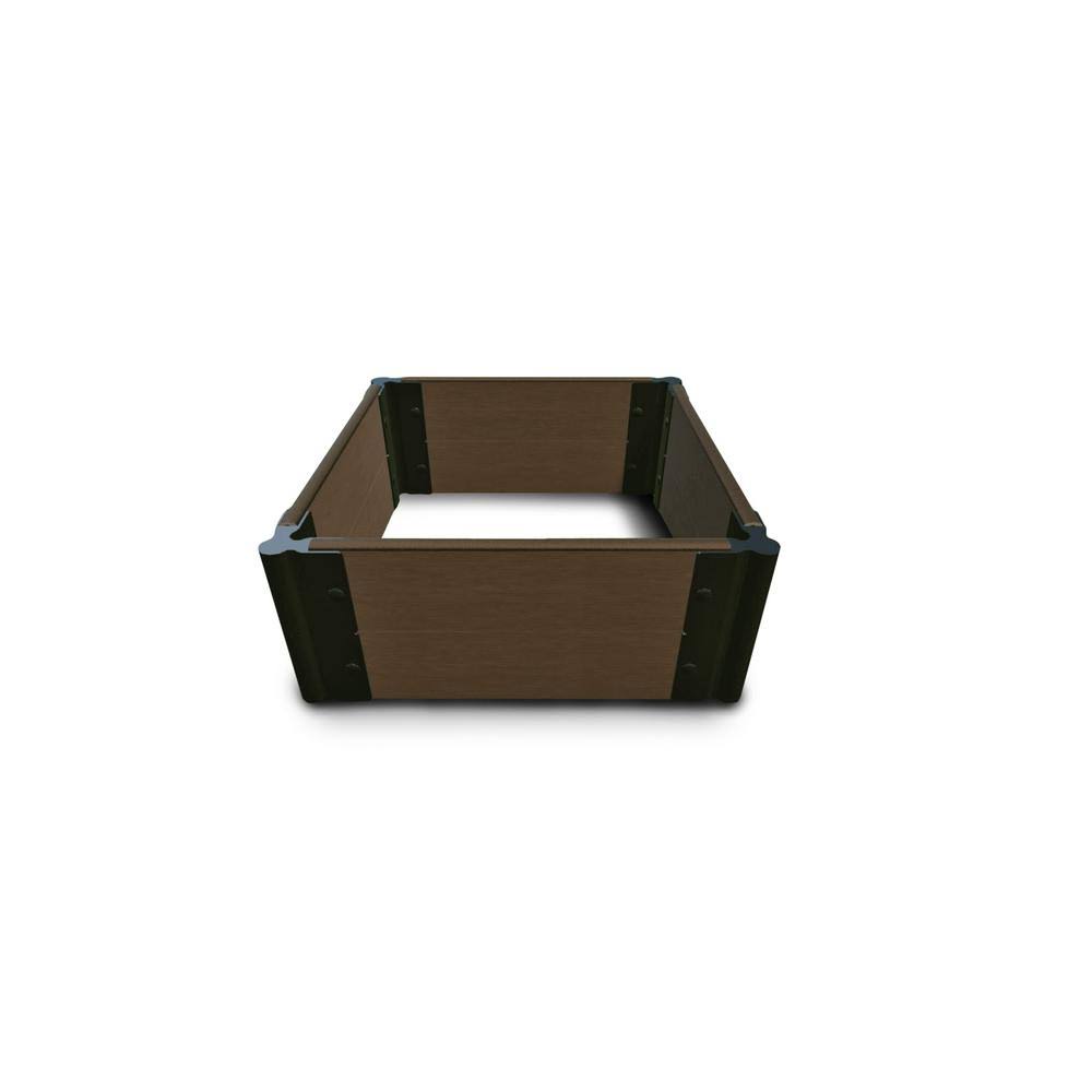 Frame It All Tool-Free Uptown Brown 2& x 2& x 11x22 Raised Garden Bed - 1x22 Profile