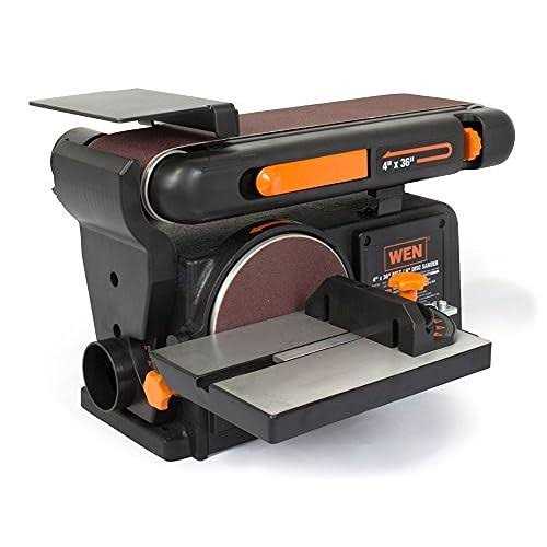 WEN 4.3-Amp 4 x 36 in. Belt and 6 in. Disc Sander with Cast Iron Base - Shop Hardware Tools Online Store