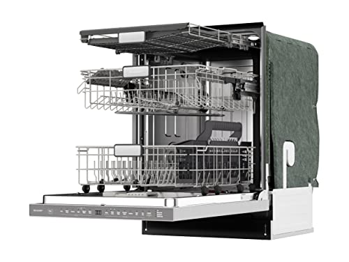 SHARP Slide-In Dishwasher, Stainless Steel Finish, 24" Wide
