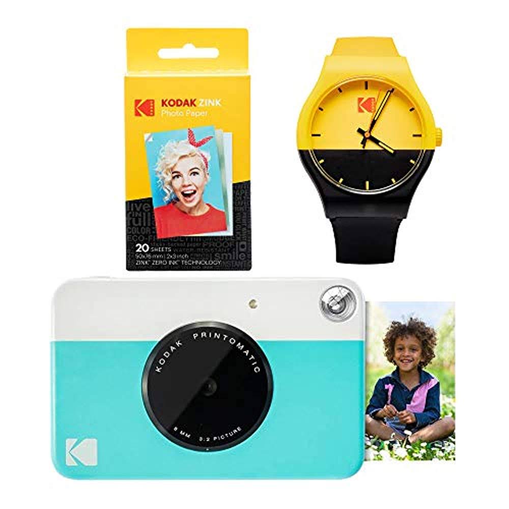 Kodak Printomatic Instant Print Camera Photography Kit Blue