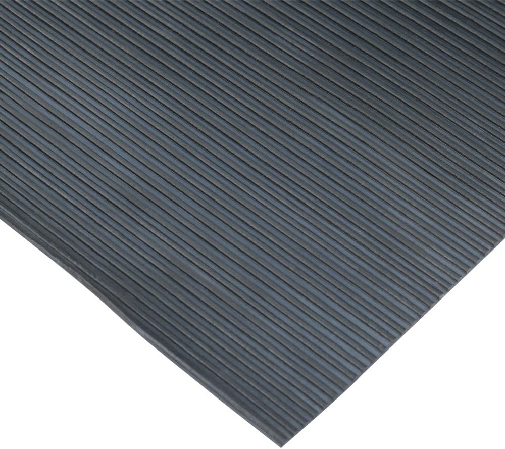 Rubber-Cal Ramp Cleat Non-Slip Outdoor Rubber Mats - 1/8" Thick x 3ft x 2ft Floor Mat
