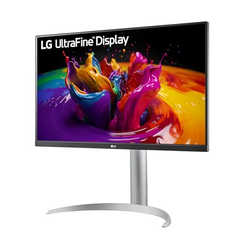 LG 27UP650-W 27” UHD Ultrafine IPS Monitor with VESA DisplayHDR 400 with DCI-P3 95% Color Gamut, 3-Side Virtually Borderless Display - Height/Pivot/Tilt Adjustable Stand - Silver