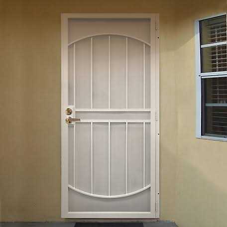 Titan 80 in. Arcada Surface Mount Outswing Steel Security Door with Expanded Metal Screen - Shop Hardware Tools Online Store