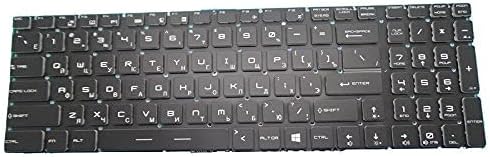 MTGJFDDFO Laptop Keyboard Compatible with MSI GS60 6QE 6QD GS60-081MX2 PX60 2QD 6QD 6QE WS60 6QH 6QI 6QJ 7RJ WS72 6QH 6QI 6QJ Russian RU with Crystal Keycap and Backlit