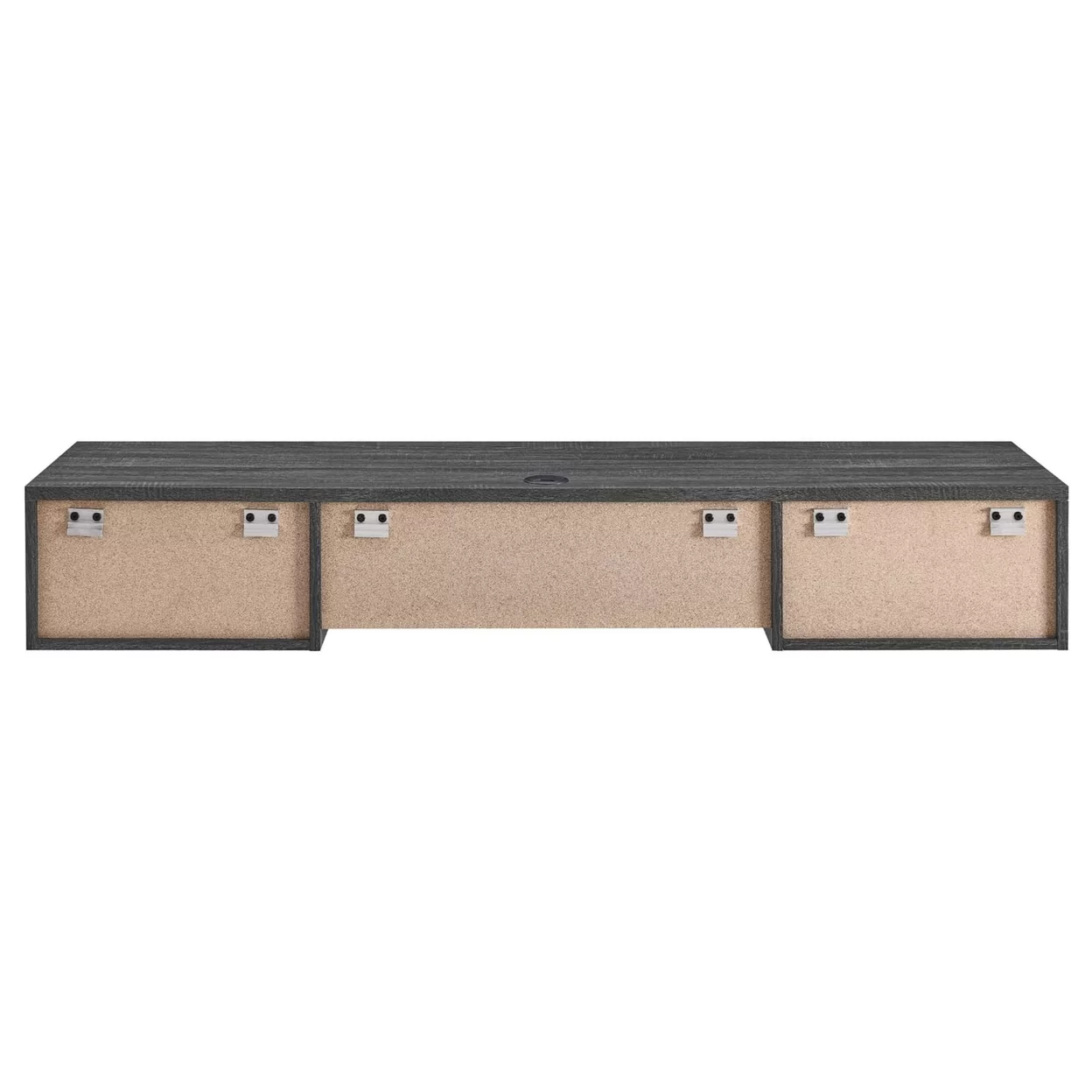 Render Wall Mount Wood Office Desk Charcoal