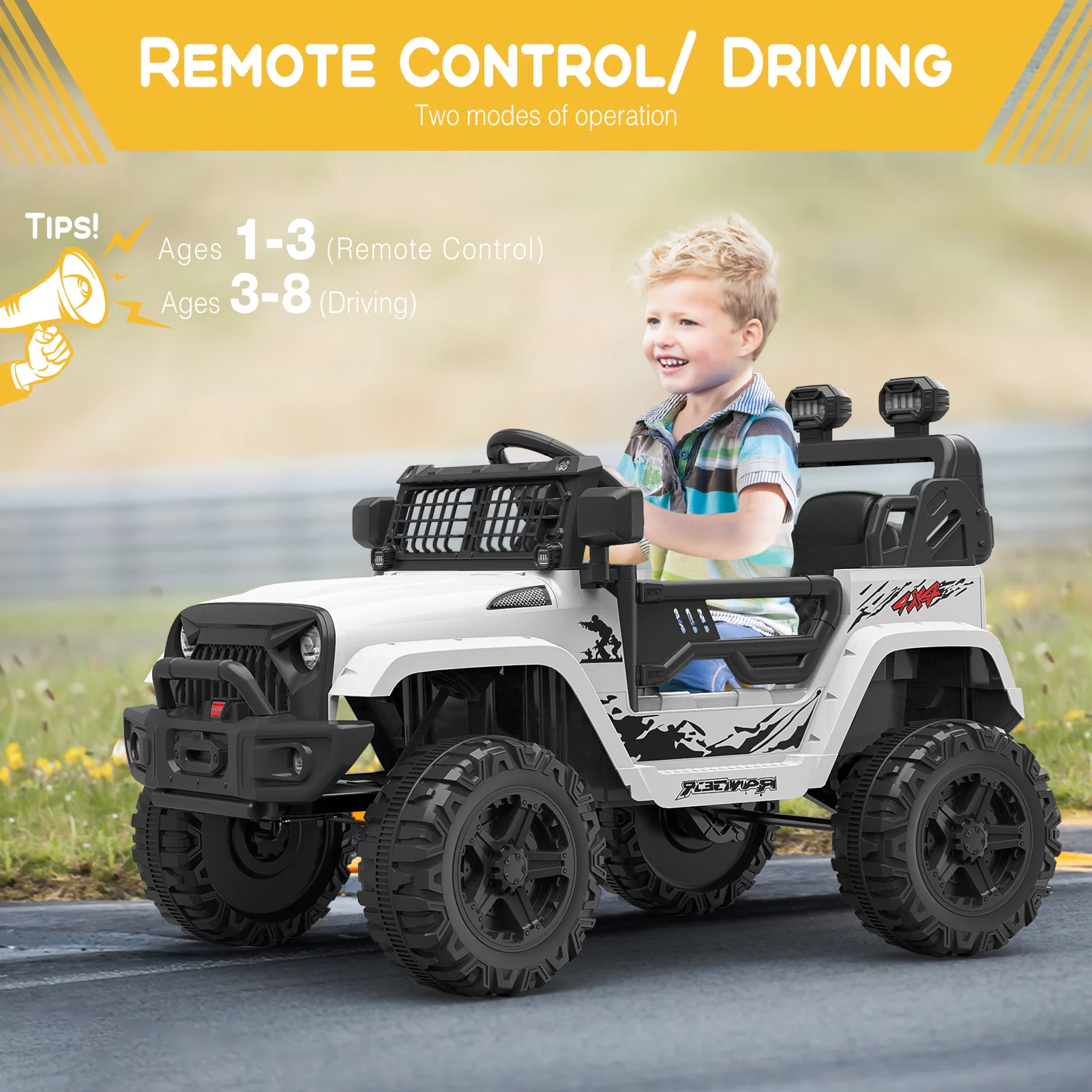 Sakiyrr 2-Seater Kids Ride on Car with Remote Control, 24V Electric Vehicle Toy with Storage Space, Red