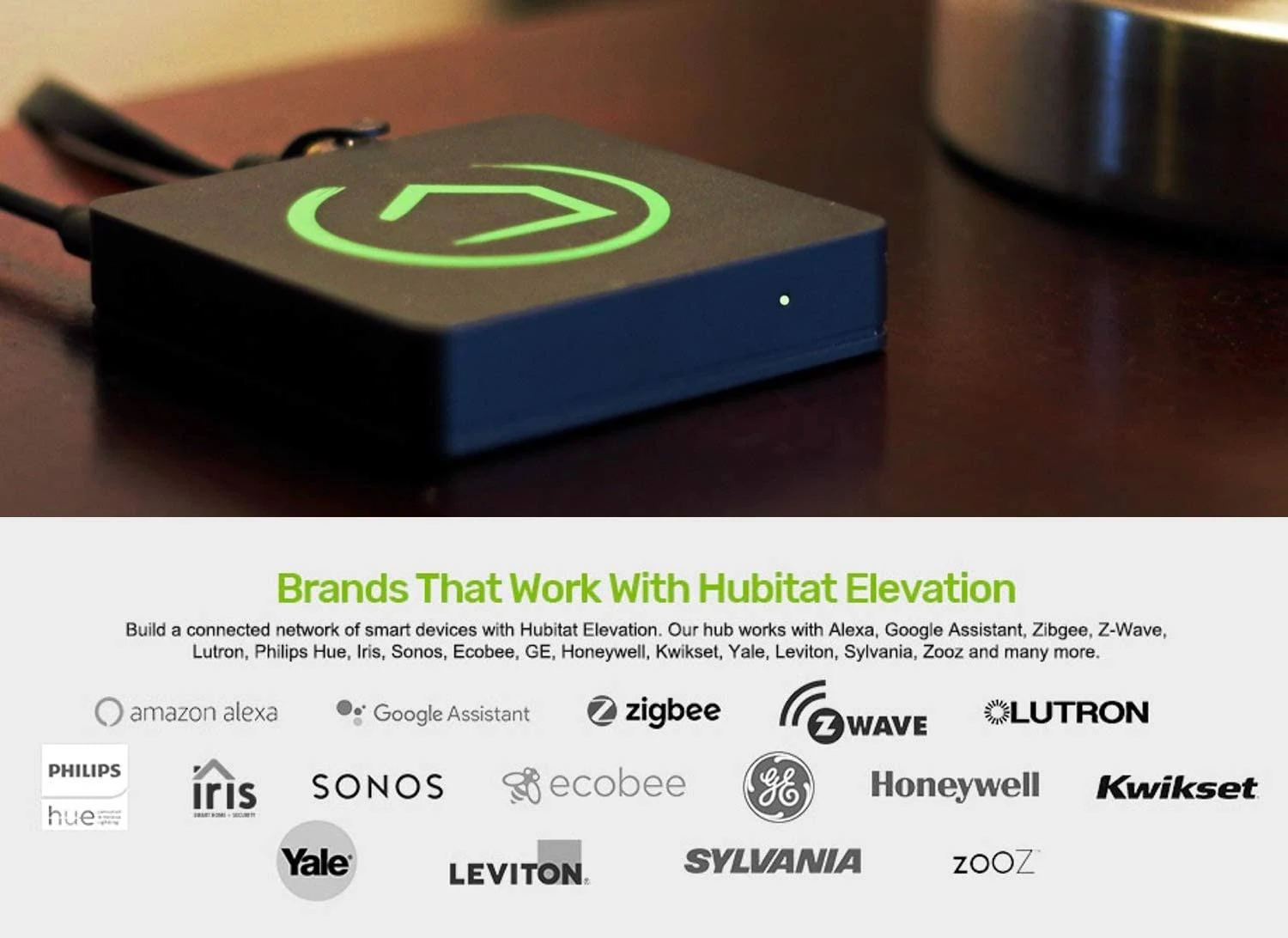 Hubitat Elevation Home Automation Hub - Compatible with Alexa, Google Home, ZigBee, Z-Wave, Lutron