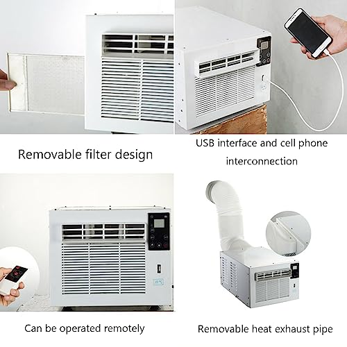 Portable Camping Air Conditioner,1400W Mobile Tent Free Drainage Cooler,air Conditioning Unit with Smart Control and Panel Control for Bedrooms, RVs, Campsites