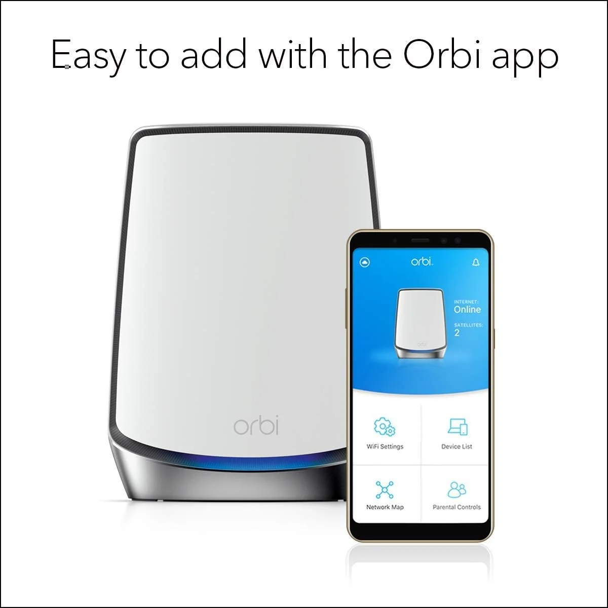 NETGEAR Orbi Ultra-Performance Tri-Band WiFi 6 Add-on Satellite (RBS850) - Restored