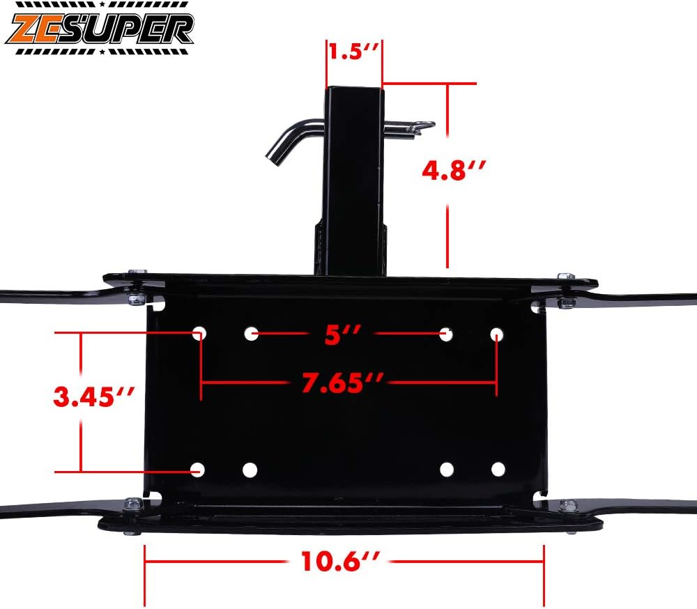 ZESUPER Winch Cradle Winch Mounting Plate, Hitch Mount Winch Plate,Winch Mount Recovery Winches for 8000 lb.-12000 lb.Winches