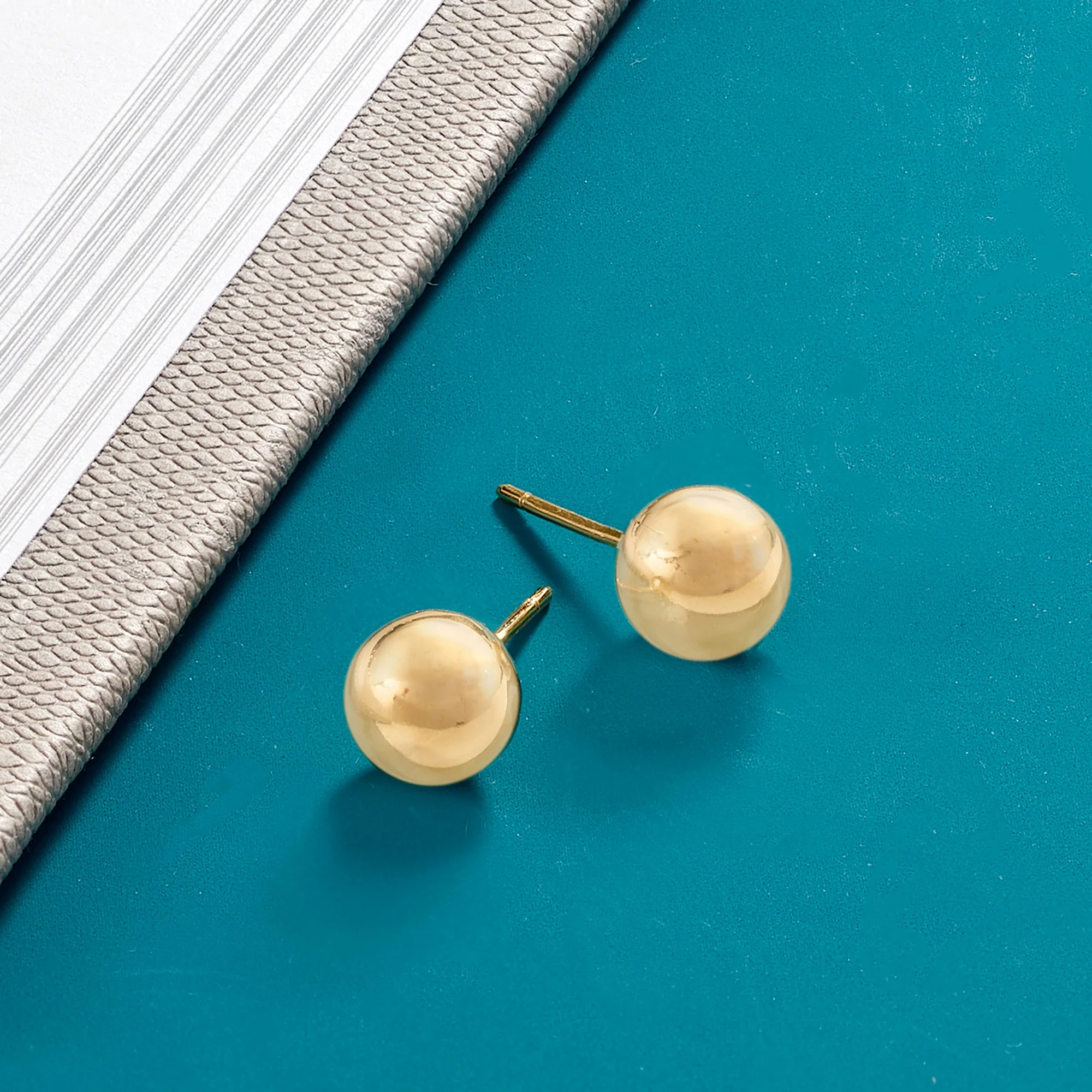 Ross-Simons Italian 8mm 18kt Yellow Gold Ball Stud Earrings, Women's, Adult