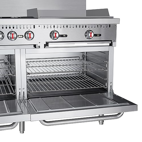 KoolMore 60 in. 6 Burner Commercial Range with 24 in. Griddle