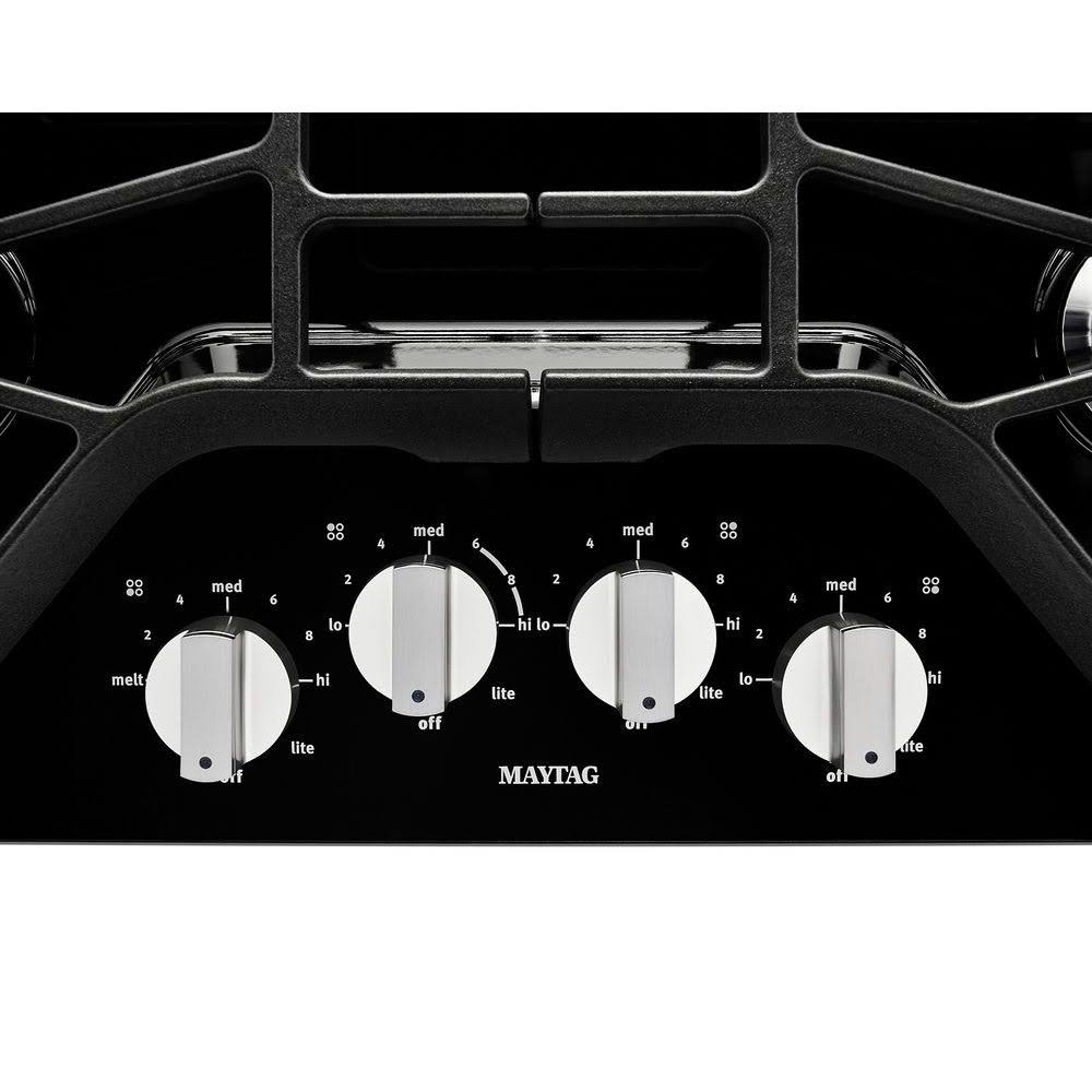 Maytag MGC7430DE 30x22 GAS Cooktop with Power Burner Black