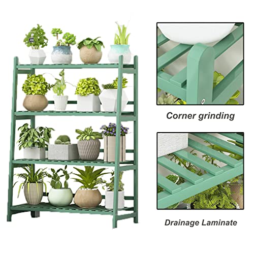 4-Tier Wooden Indoor Flower Plant Stand, Garden Balcony Decoration Stand, Multi-Layer Storage Rack, Flower Pot Holder (100cm)