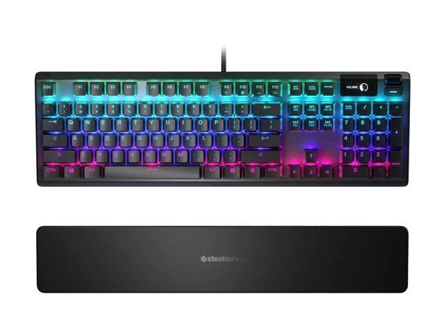 SteelSeries - Apex 5 Wired Gaming Hybrid Mechanical Blue Switch Keyboard with RGB Back Lighting - Black