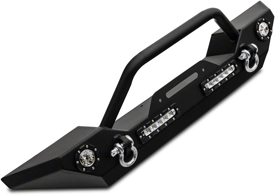Barricade Trail Force HD Front Bumper with LED Lights Compatible with 18-22 Jeep Wrangler JL w/Factory Halogen Fog Lights