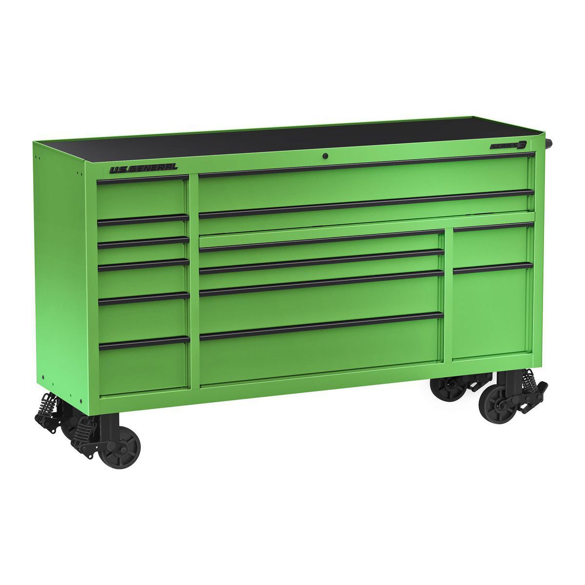 U.S. GENERAL 72 in. x 22 in. Triple-Bank Roll Cab, Series 3, Slate Gray