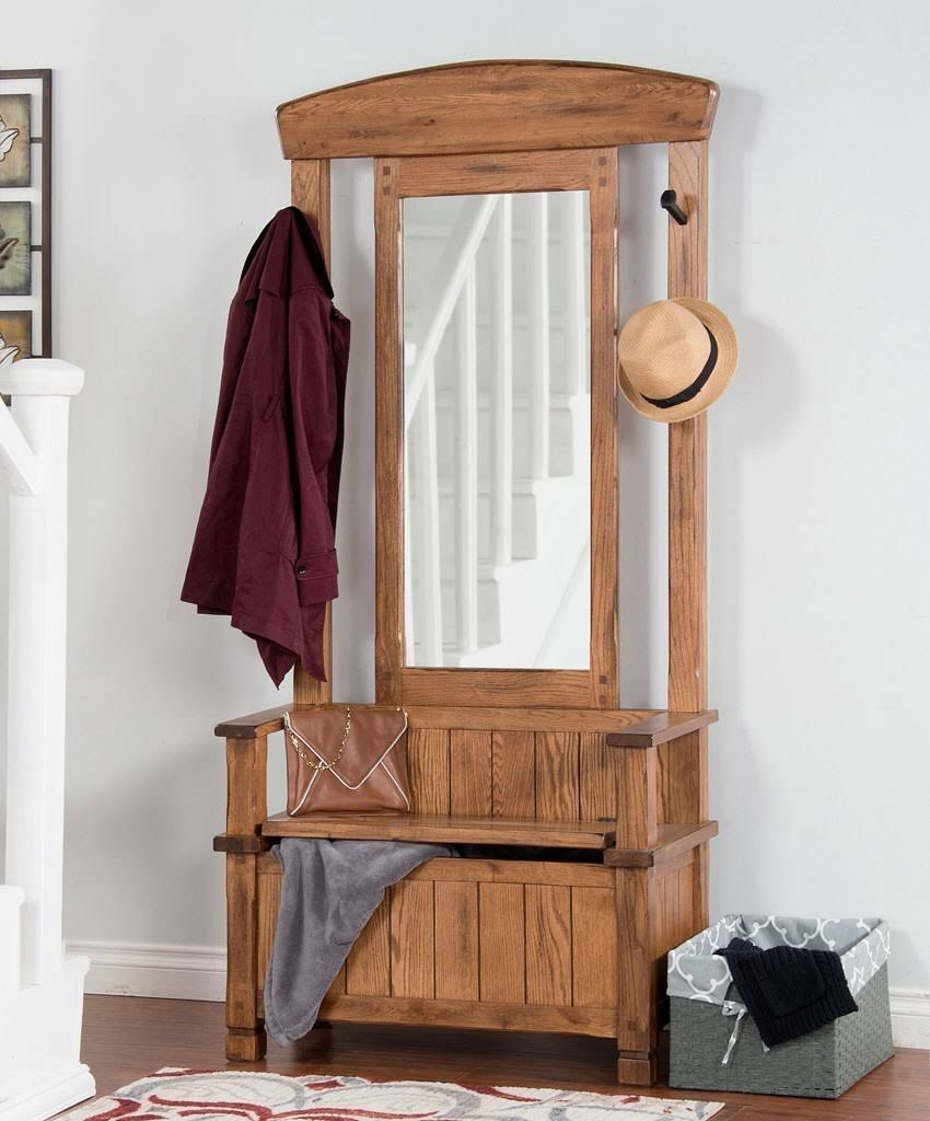 Sunny Designs 2537RO Sedona Hall Tree - Rustic Oak