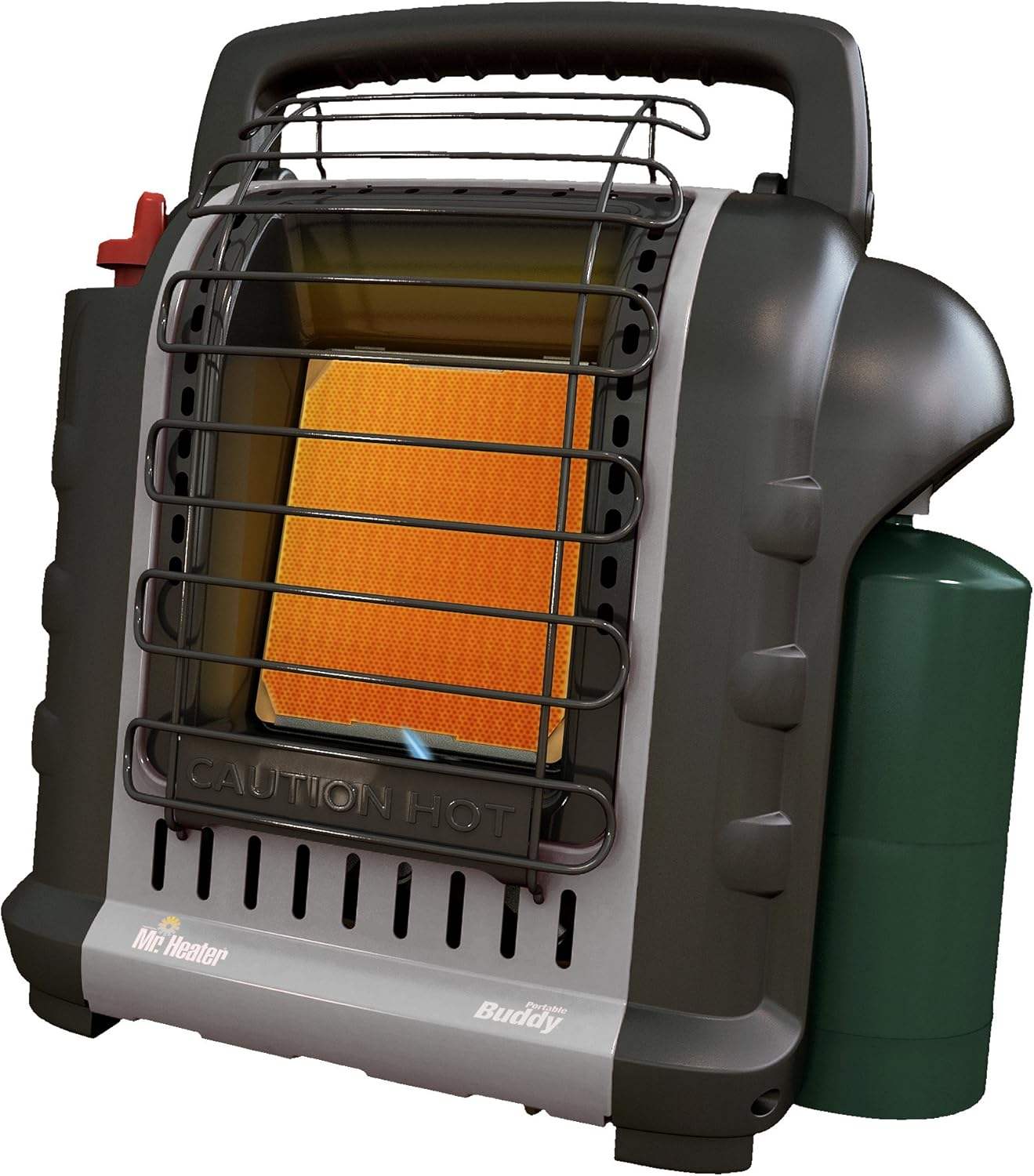 Mr. Heater F232000 MH9BX Buddy 4,000-9,000-BTU Indoor-Safe Portable Propane Radiant Heater, Red-Black