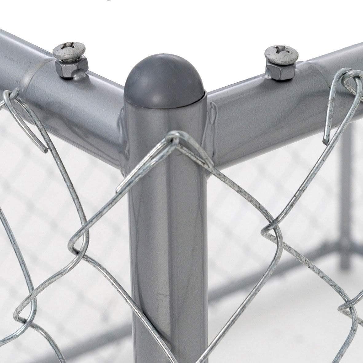 Lucky Dog 10 x 10 Foot Heavy Duty Outdoor Chain Link Dog Kennel w/Door (2 Pack)