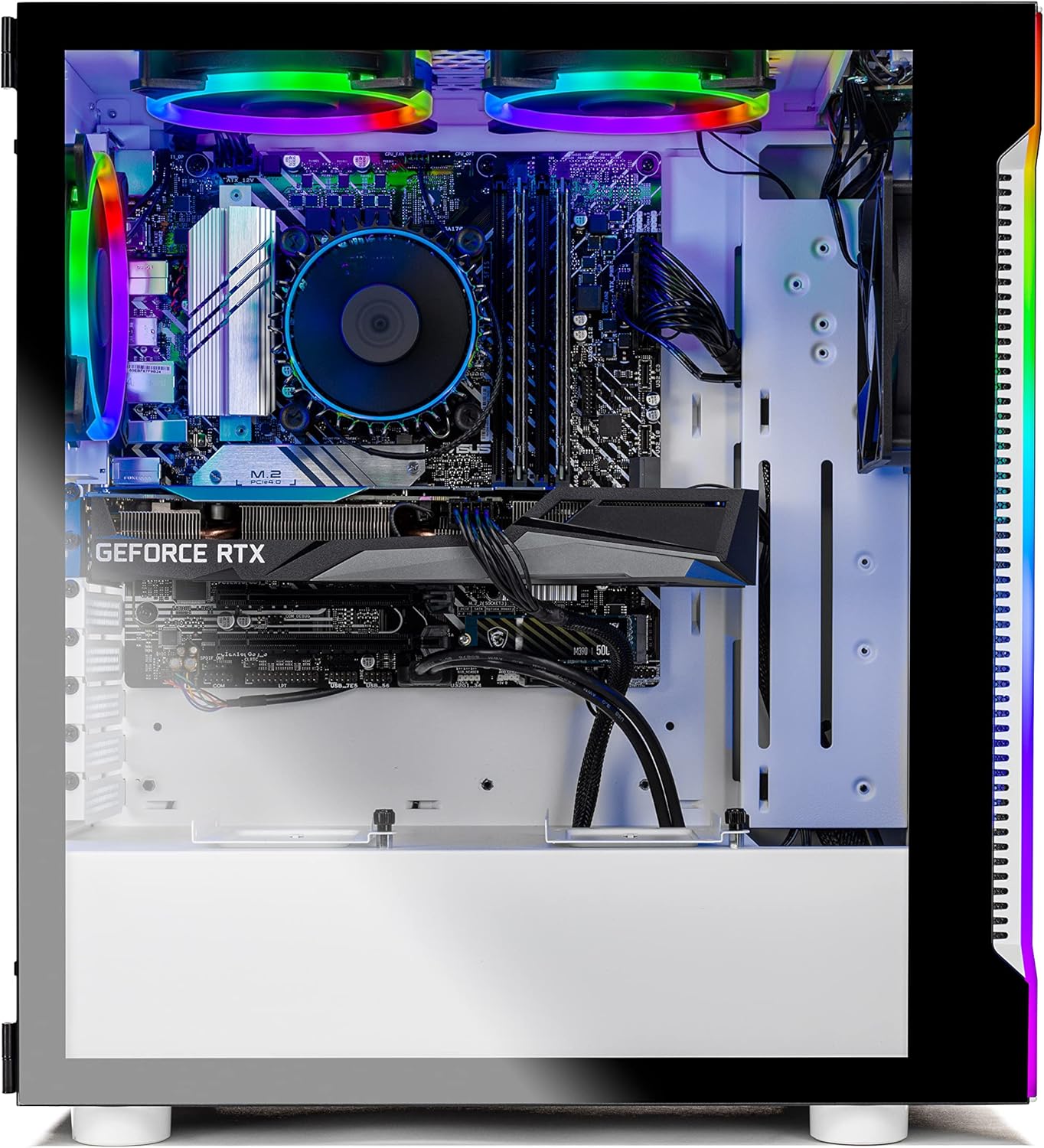 Skytech Gaming Archangel 3.0 Gaming PC Desktop – Intel Core i5 10400F 2.9 GHz, NVIDIA RTX 3060, 1TB NVME SSD, 16GB DDR4 RAM 3200, 600W Gold PSU, 11AC Wi-Fi, Windows 11 Home 64-bit,White