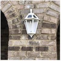 Gama Sonic 179210 Polaris Solar Sconce with GS Solar LED Light Bulb - White Finish