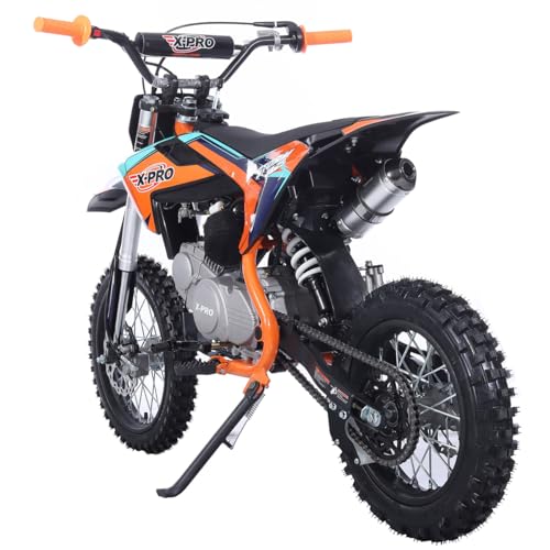X-PRO Storm 125cc Zongshen Engine Kids Dirt Bike Pit Bike Youth Dirt Pit Bike with 4-Speed Manual Transmission,Big 14"/12" Tires!