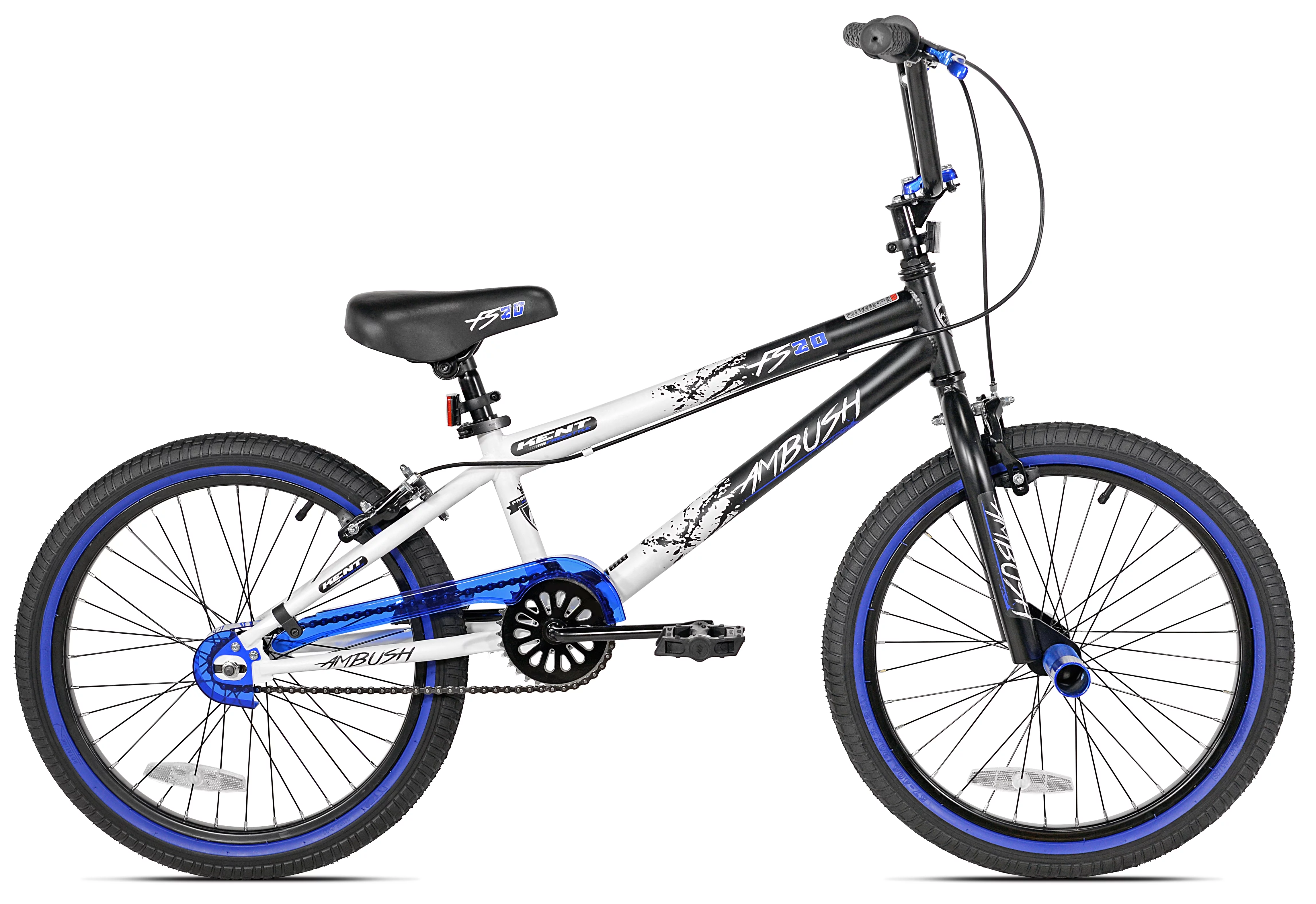 Kent Bicycles 20 Boy's Ambush BMX Child Bike, Black/Blue