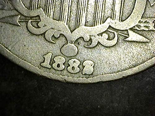 1883/2 Shield Nickel OVERDATE 5c F/VF