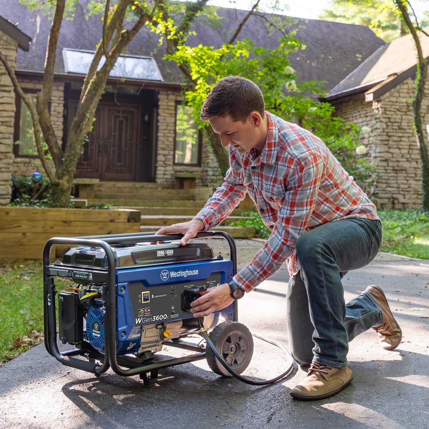 Westinghouse WGEN3600C 3600 Watt Portable Generator w/ Wheel Kit - Shop Hardware Tools Online Store