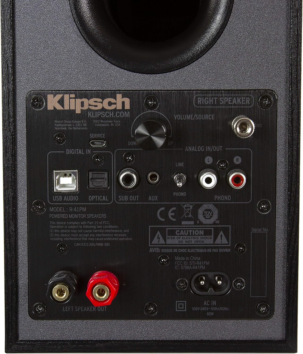 Klipsch R-41PM Powered Bookshelf Speaker (Renewed)
