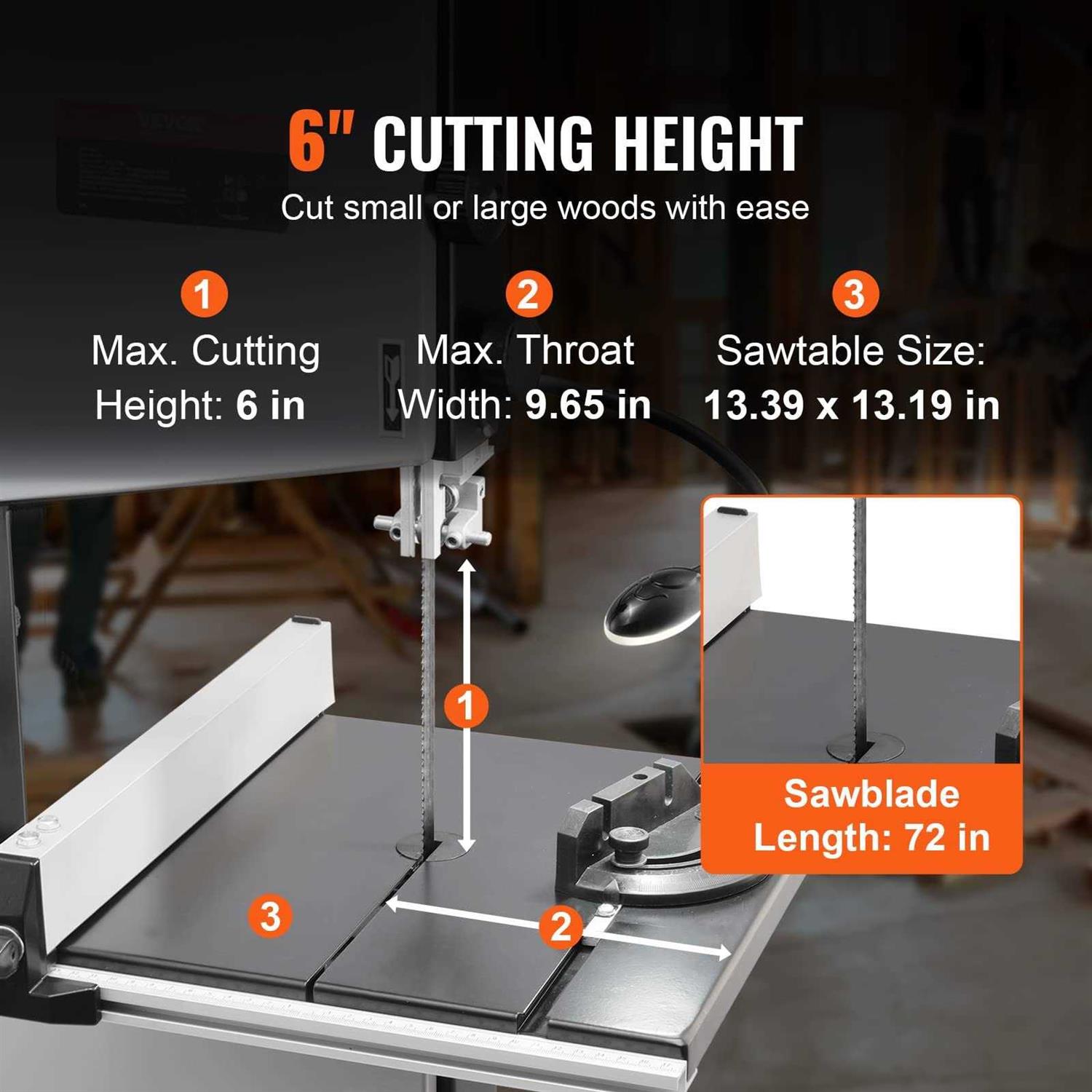 VEVOR Band Saw with Stand 10-Inch 560 &amp; 1100 RPM Two-Speed Benchtop Bandsaw - Shop Hardware Tools Online Store