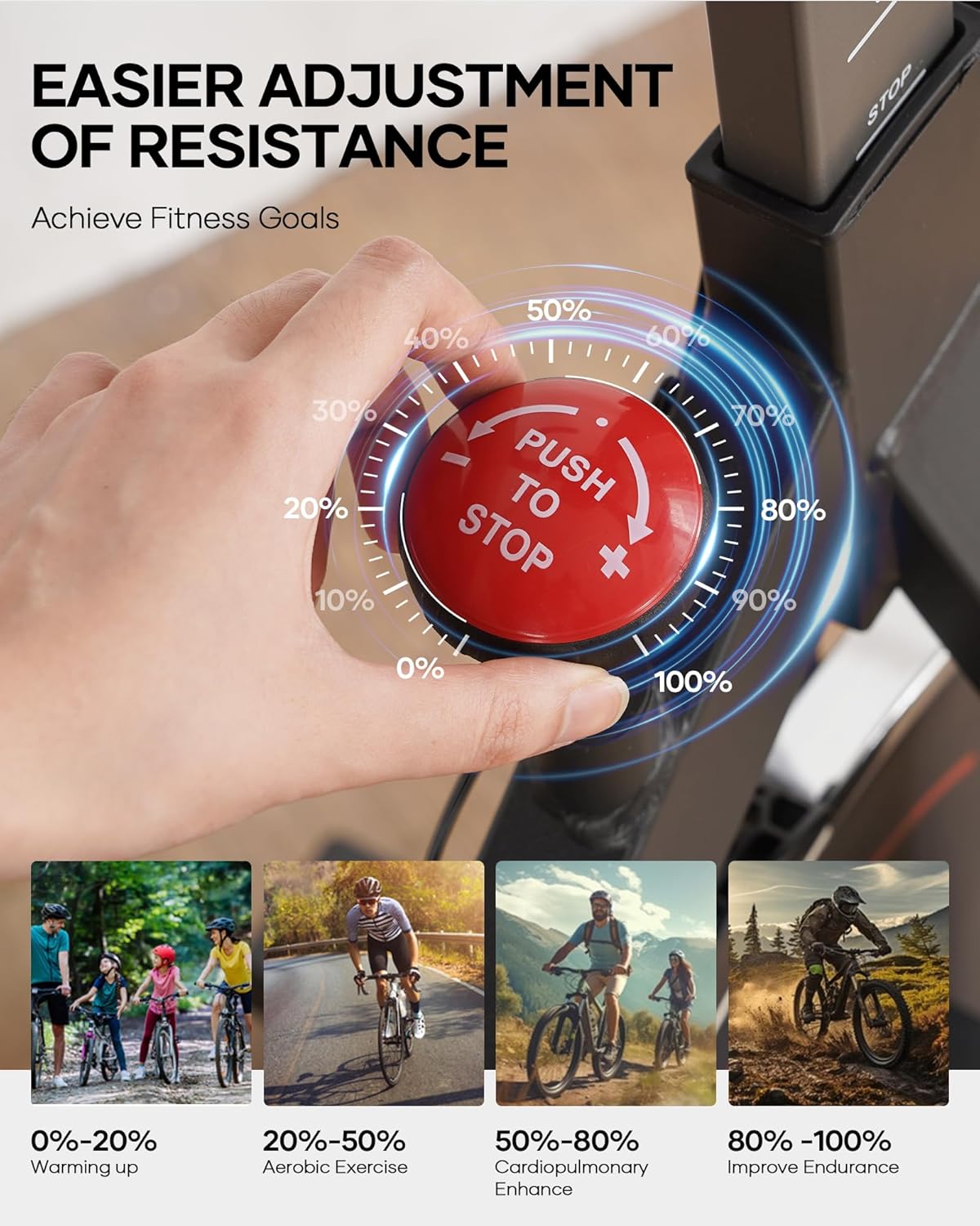 Exercise Bike Stationary Bikes for Home Cycling Bike Indoor Bike with Resistance Comfortable Seat Cushion LCD Monitor Silent Belt Drive Heavy Flywheel 300lbs Weight Capacity