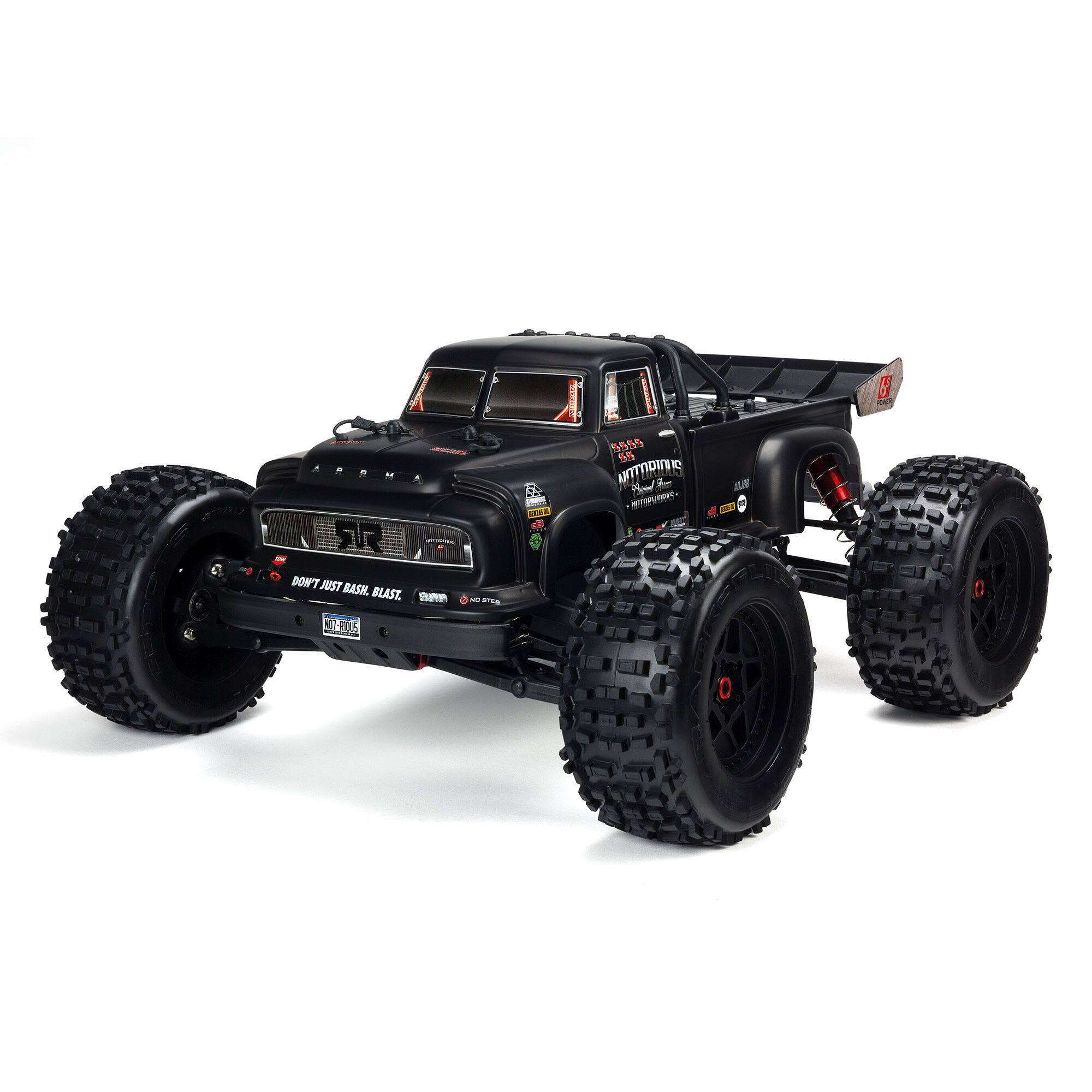Arrma 1/8 Notorious 6s 4WD BLX Stunt Truck Black