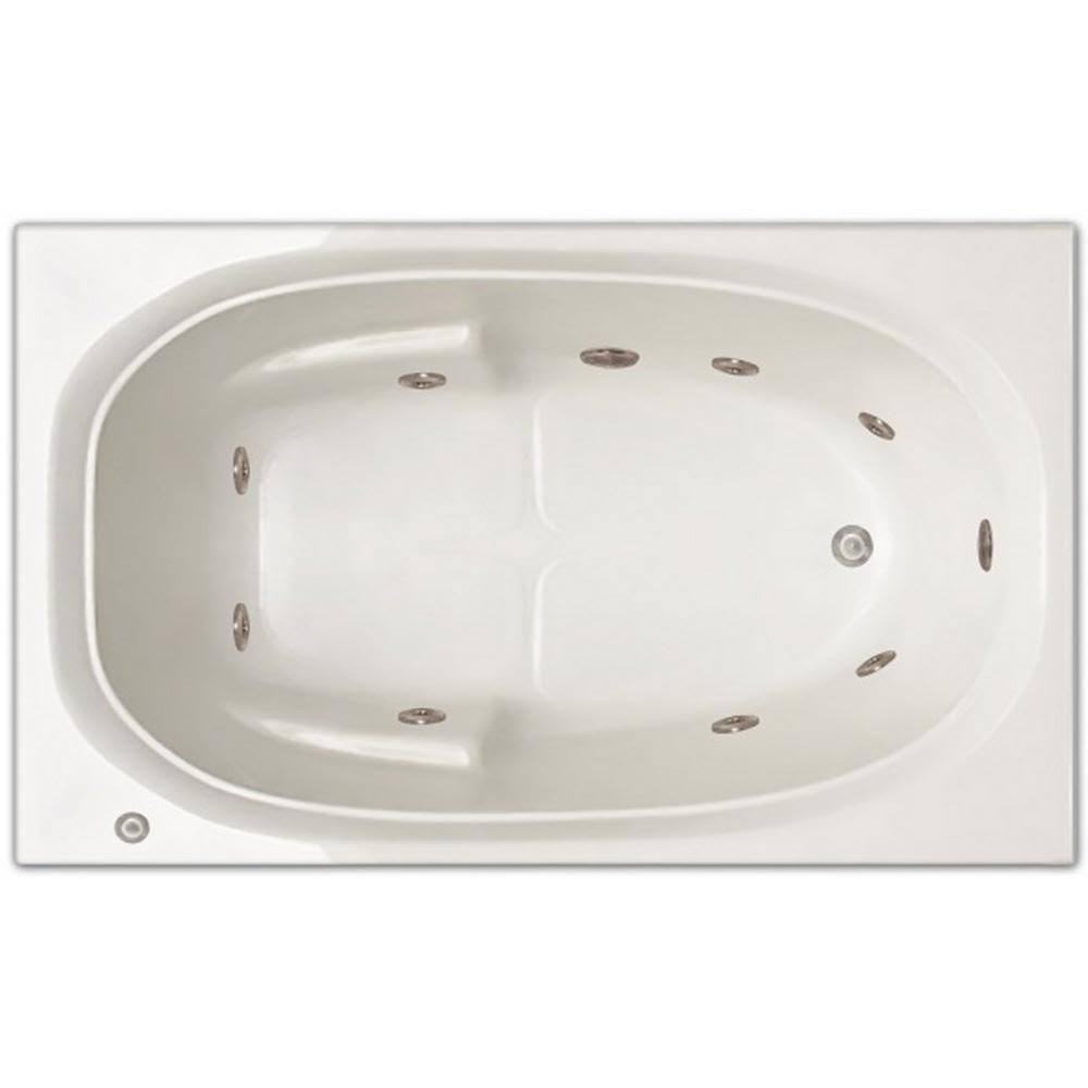 Signature Bath Lpi221-w Drop-In Whirlpool Tub, White