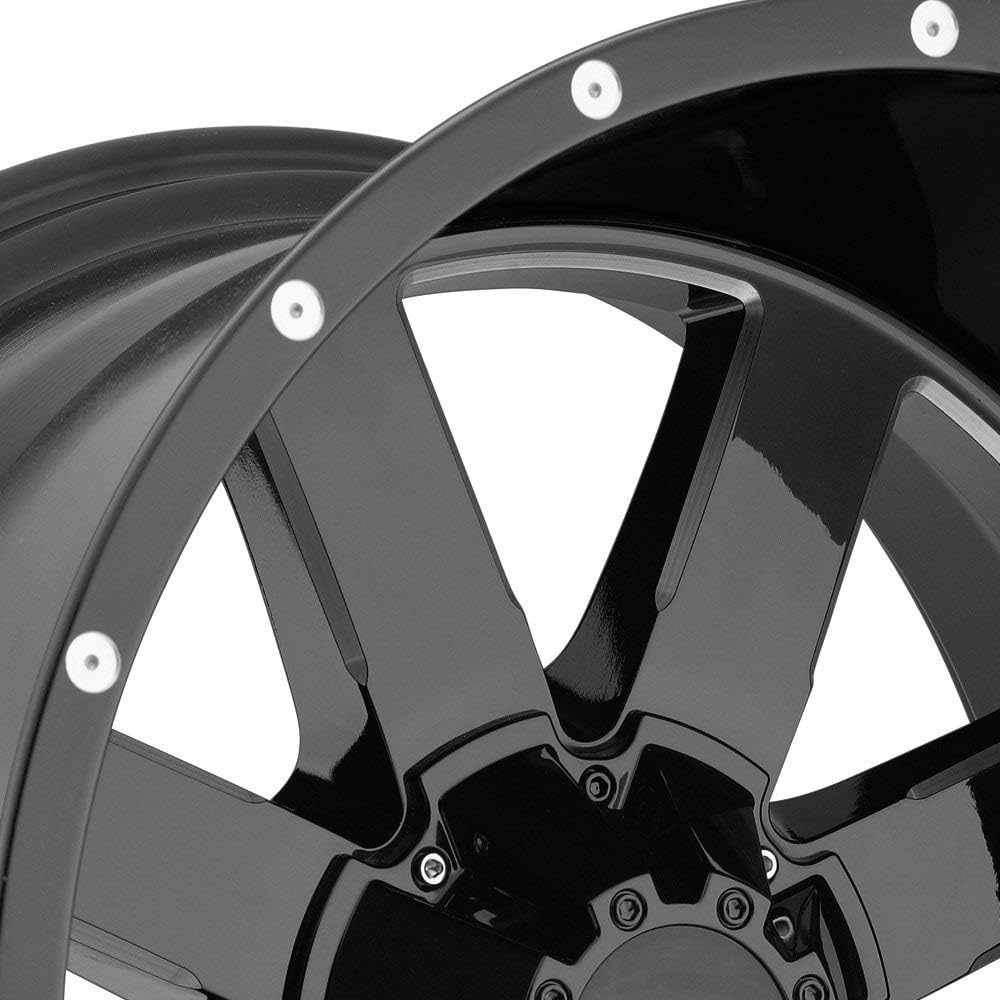 20X10 6X135 Moto Metal MO962 Gloss Black Milled Rim Wheel
