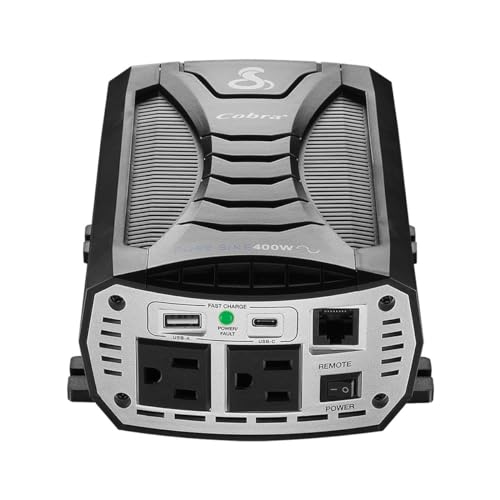 Cobra PRO 2500W Professional Grade Power Inverter, Portable – 2500-Watt Car Charger, 4 Grounded AC Outlets, 2 Fast Charge USB Ports and Remote Controller (CPIALCDG1) Compatible