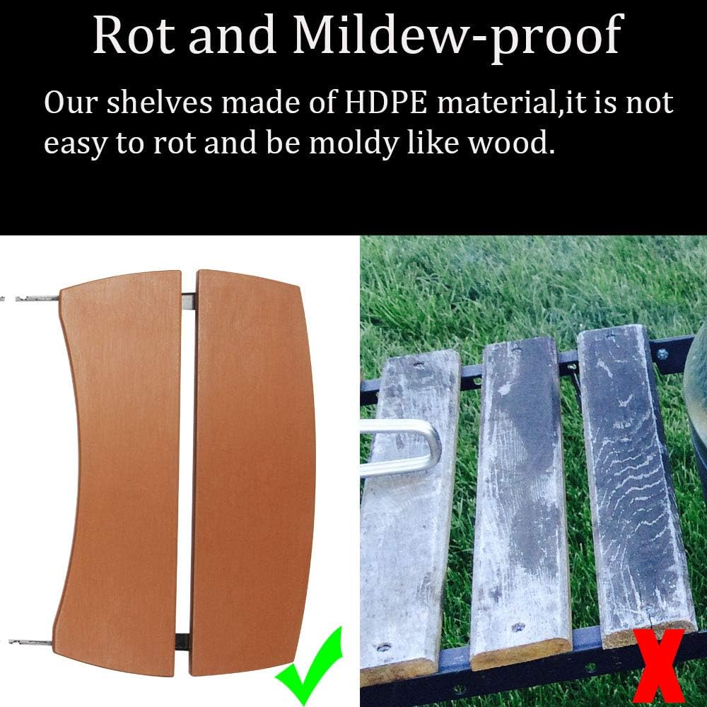 Dracarys HDPE Shelves for Big Green Egg Big Green Egg Accessories Replacement,Grill Egg Mate Folding Side Shelves Fit for Large (L) Big Green Egg Side Shelves Grill Smoker Accessories,Set of 2-New