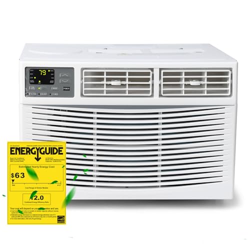 Window Air Conditioner, 8,000 BTU, Cools 350 Sq.ft, 3 Cooling & Fan Speeds, Window AC with Remote/App Control, Energy Saving, 110-115V