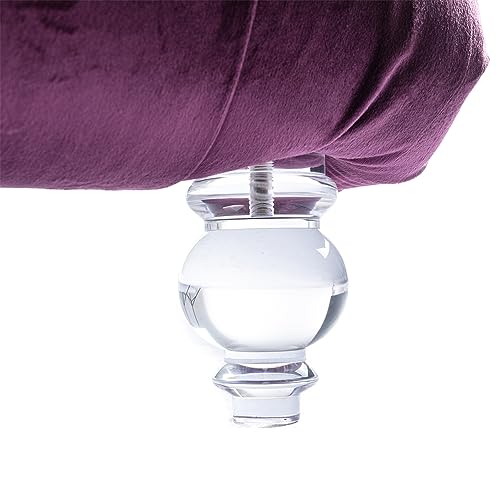 Velvet Chaise Sofa with Lumbar Pillow, Modern Ergonomic Upholstered Concubine Sofa Chair, Comfy Button-Tufted Sleeper Recliner Sofa for Living Room, Bedroom, Balcony, Emerald