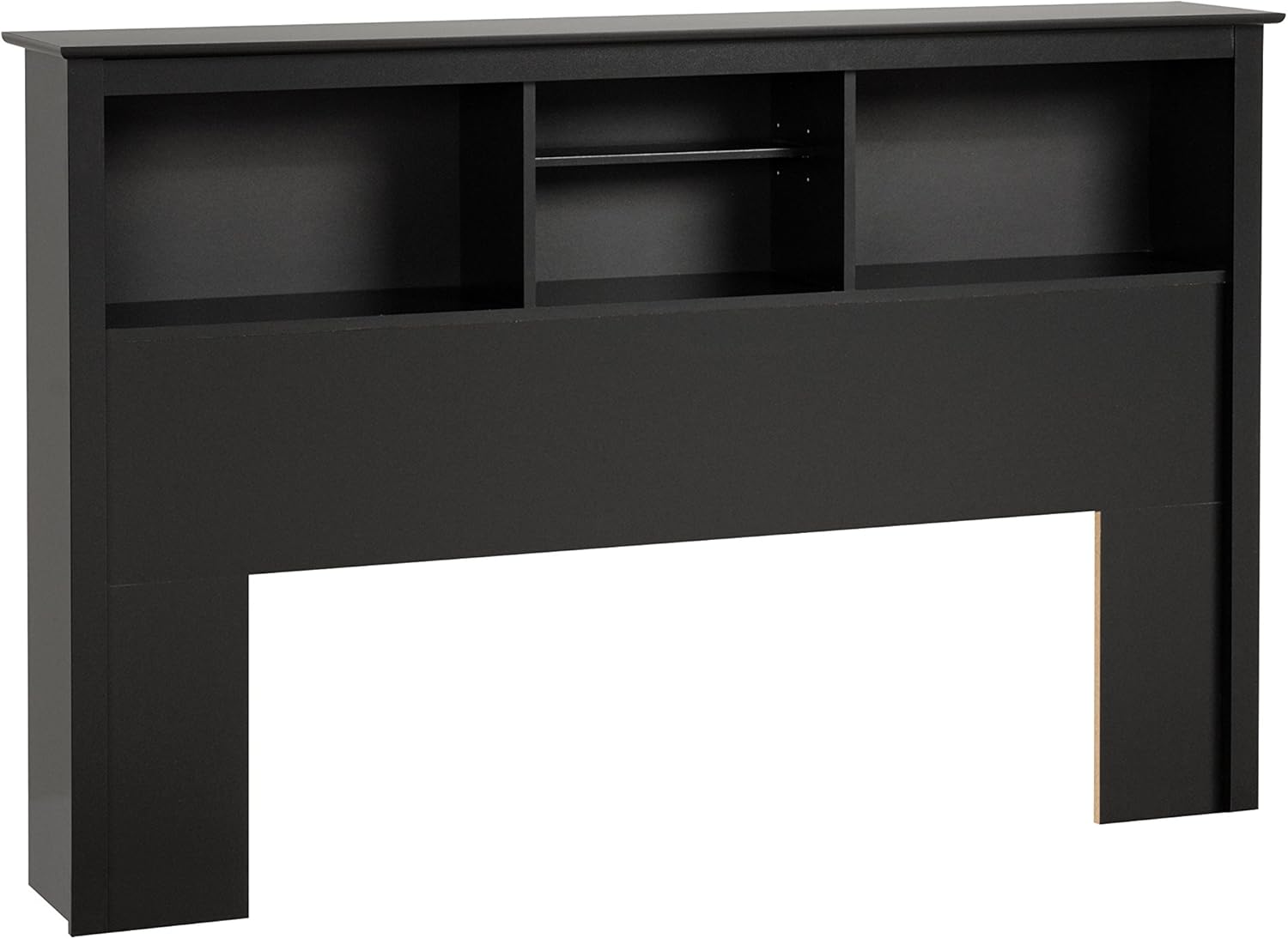 Prepac Full Mate's Platform Storage Bed with 6 Drawers, Black Freestanding Full/Queen Headboard with Bookcase