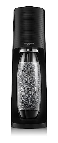 SodaStream Terra Sparkling Water Maker, Sparkling Water Machine & 1L Fizzy Water Bottle, Retro Drinks Maker w. BPA-Free Water Bottle & Quick Connect Co2 Gas Bottle for Home Carbonated Water - White