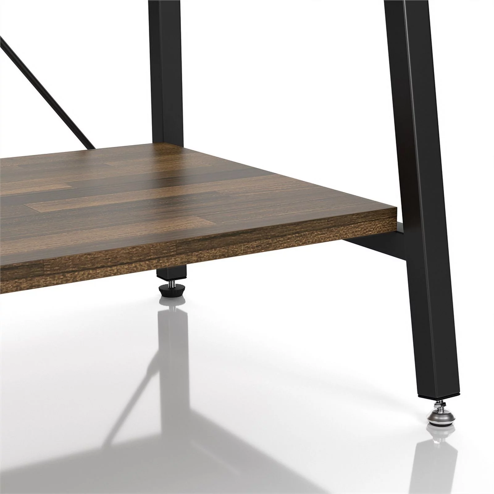 Furniture of America Jax Wood 2-Shelf Mini Bar in Light Hickory Brown