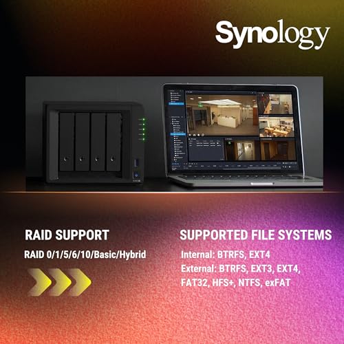 Synology DiskStation DS923+ 4-Bay NAS Enclosure Server, Network Attached Storage, Data Management Solution, AMD Ryzen R1600 Dual-Core up to 3.1 GHz,(16GB DDR4 RAM | NO HDD, SSD)