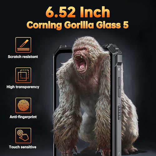 OUKITEL G1 Rugged Smartphone Unlocked - 24+256GB/1TB Android 14 Rugged Cellphones, 6.52” HD Display 48MP Rear Camera 10600mAh Battery IP68/IP69K Waterproof Phone, Dual Sim/NFC/Fingerprint 2025