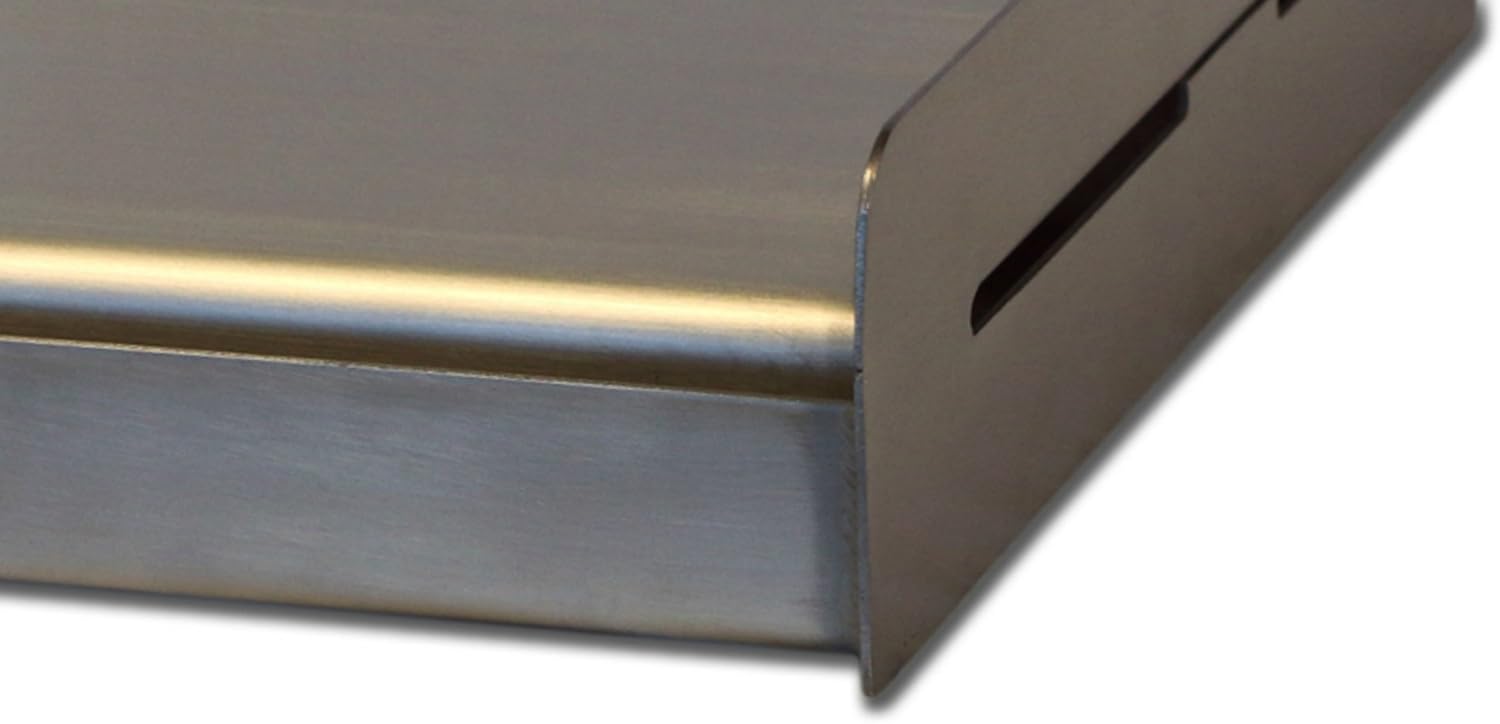 LITTLE GRIDDLE Sizzle-Q SQ180 100% Stainless Steel Universal Griddle with Even Heating Cross Bracing for Charcoal/Gas Grills, Camping, Tailgating, and Parties (18x13x3)