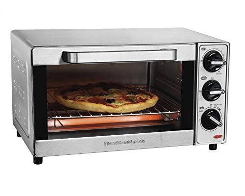 Hamilton Beach Countertop Toaster Oven u0026 Pizza Maker, Large 4-Slice Capactiy, Stainless Steel (31401)